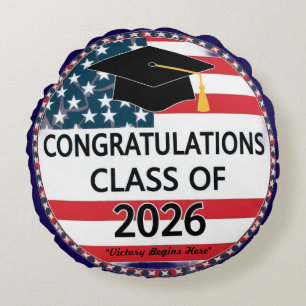 Coussins Ronds "Rêver Réussir Graduer"