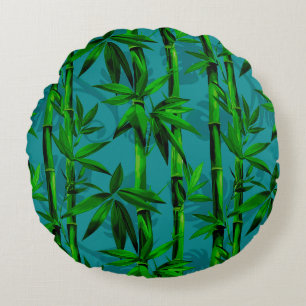 Coussins Ronds Rêves de Forêt Tropicale Bambou