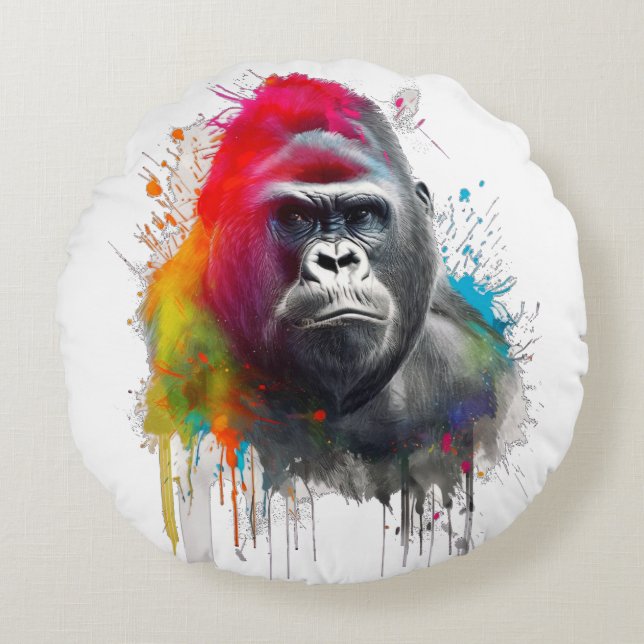 Coussins Ronds Rey de la Selva : Majestuoso Gorila Espald (Devant)