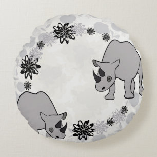 Coussins Ronds Rhinoceros
