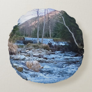 Coussins Ronds Rivière sauvage de montagne - Nature sauvage Rouma