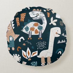 Coussins Ronds Robots dinosaures, patte pour enfants ludique et s