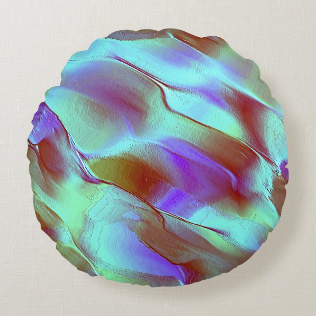 Coussins Ronds Roche polie en violet chromé (Devant)