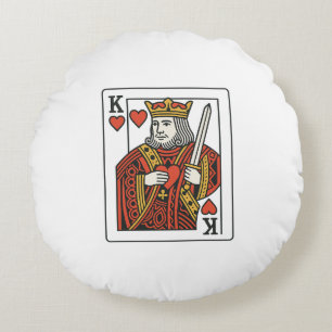 Coussins Ronds Roi des Coeurs — Regal Red & Gold