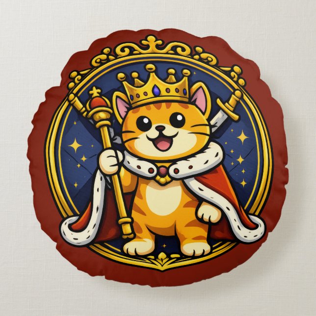 Coussins Ronds Roi George - Moustaches Royales (Devant)