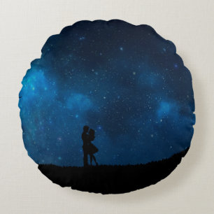 Coussins Ronds Romance amour couple conception coeur