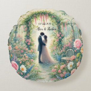 Coussins Ronds Romantic Wedding pastell