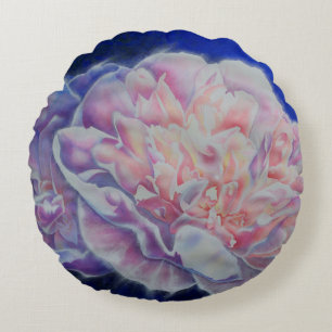 Coussins Ronds Romantique élégante couleur rose blanc pastel