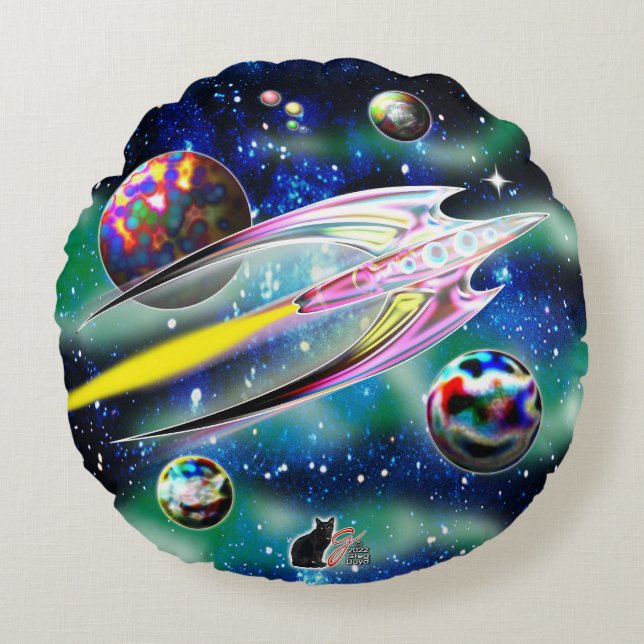 Coussins Ronds Roquette en verre (Devant)