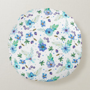 Coussins Ronds Rose bleue