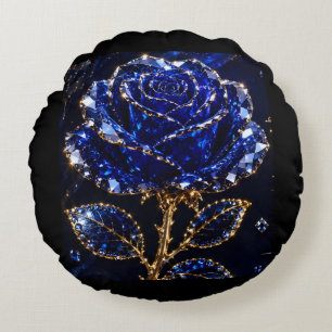 Coussins Ronds Rose Cristal Or Bleu Royal