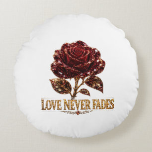 Coussins Ronds Rose Cristal Rubis – L'amour ne se démode jamais