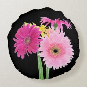Coussins Ronds Rose de marguerites