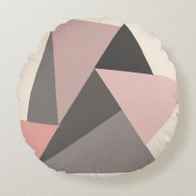 Rose et Gris Géométrique Moderne du Milieu du XXe