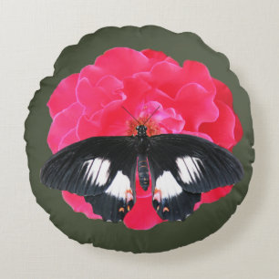 Coussins Ronds Rose et Swallowtail