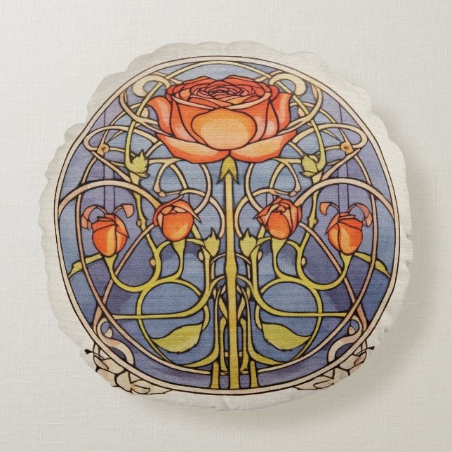 Coussins Ronds Rose Glasgow (Devant)