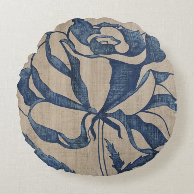 Coussins Ronds Rose Indigo (Devant)