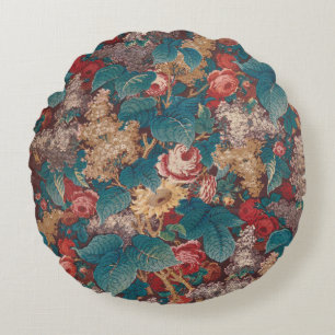 Coussins Ronds Rose, Lilac, Grand Jardin Vintage Feuille