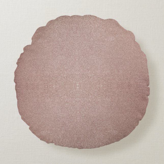 Coussins Ronds Rose Parties scintillant or Metallic Joli Fille Sp (Devant)