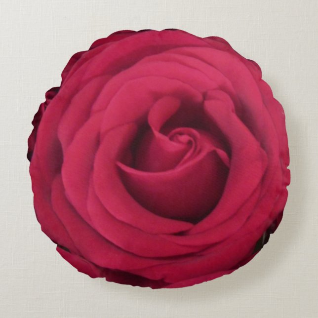 Coussins Ronds rose rouge (Devant)