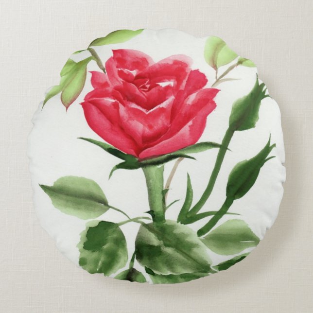 Coussins Ronds Rose rouge (Devant)