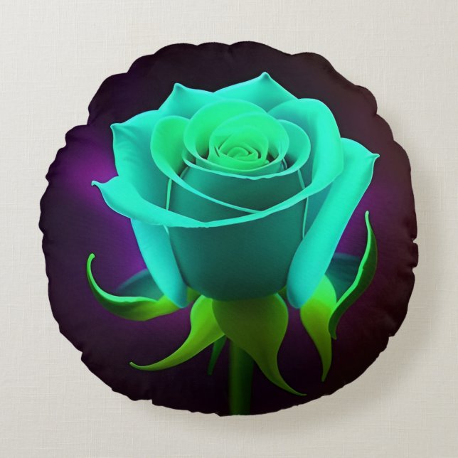Coussins Ronds Rose Vert Néon (Devant)