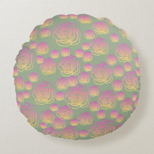 Coussins Ronds Roses d'été