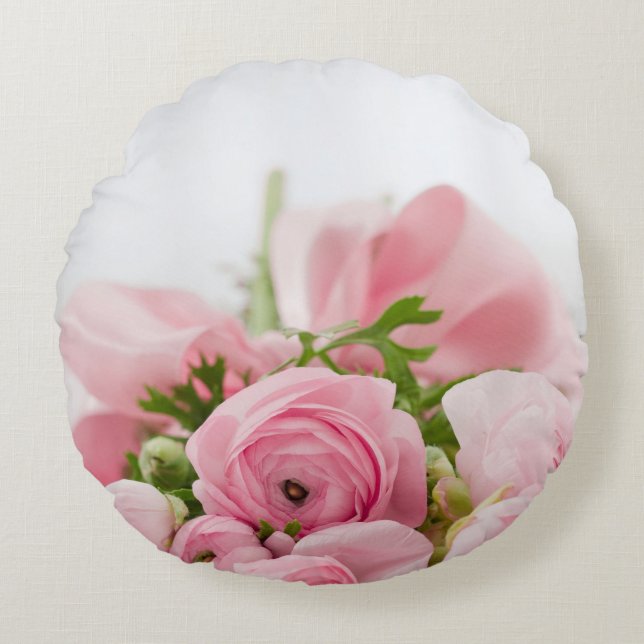 Coussins Ronds Roses Mariages roses (Devant)
