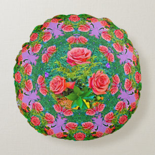 Coussins Ronds Roses roses