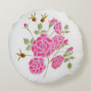 Coussins Ronds Roses rouges