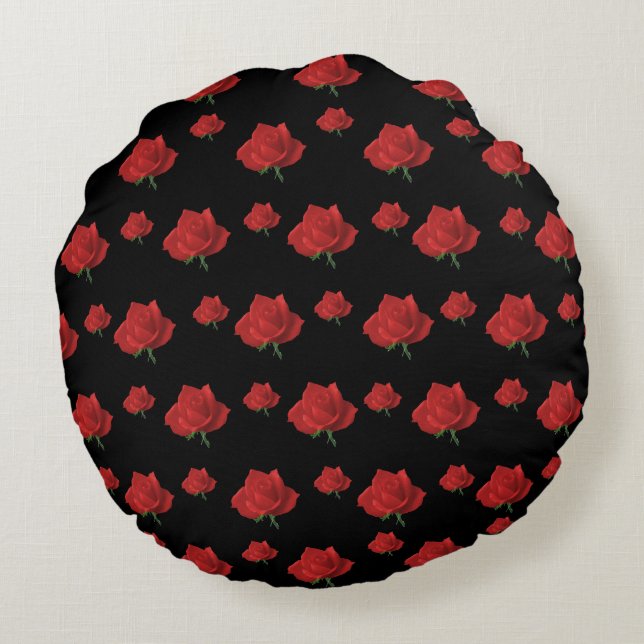 Coussins Ronds Roses rouges (Dos)