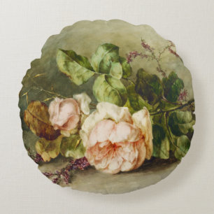 Coussins Ronds Roses vintages par Margaretha Roosenboom