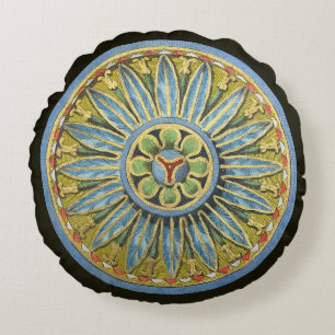 Coussins Ronds Rosette architecturale antique n° 2
