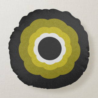 Coussins Ronds Rosette de style contemporain Vintage rétro