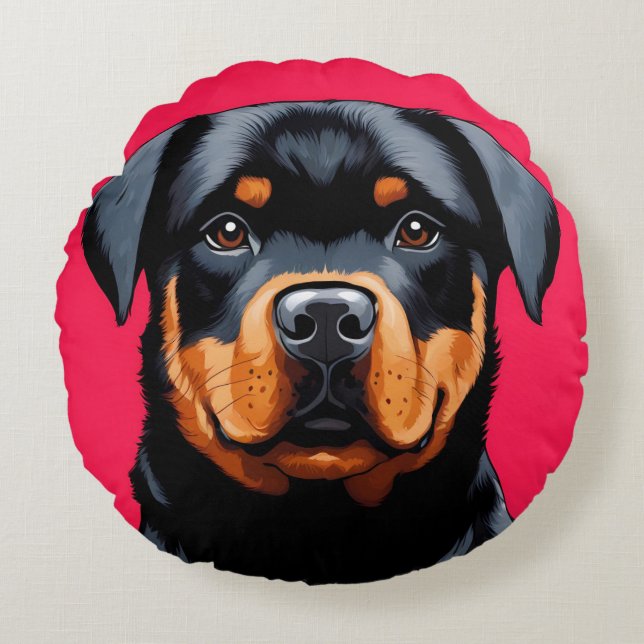 Coussins Ronds Rottweiler (Devant)