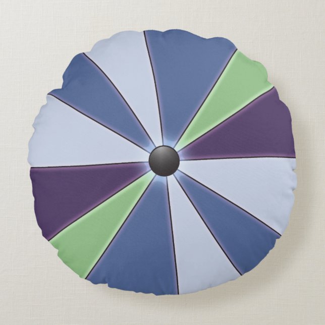 Coussins Ronds Roue couleur bleu (Devant)
