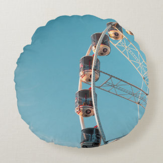 Coussins Ronds Roue de ferries blanches le matin