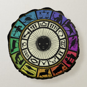 Coussins Ronds Roue vintage Zodiac