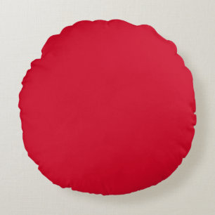 Coussins Ronds Rouge chinois de couleur solide