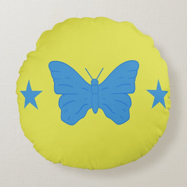 Coussins Ronds Round Throw Pillow with flag of Bady Bassit (Devant)