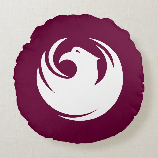 Coussins Ronds Round Throw Pillow with flag of Phoenix City (Devant)