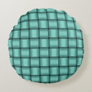 Coussins Ronds Ruban turquoise