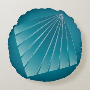 Coussins Ronds Rubans turquoise