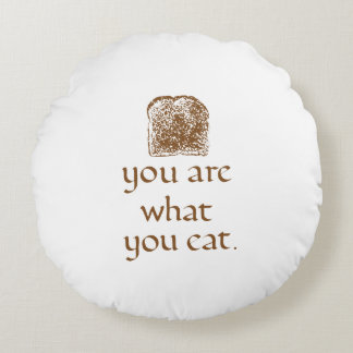 Coussins Ronds Rustic Bread & Handwritten Text Round Pillow