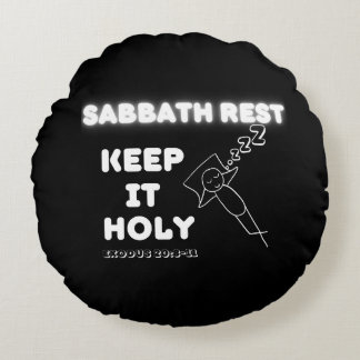 Coussins Ronds Sabbath Repos Gardez-Le Saint Design Graphique