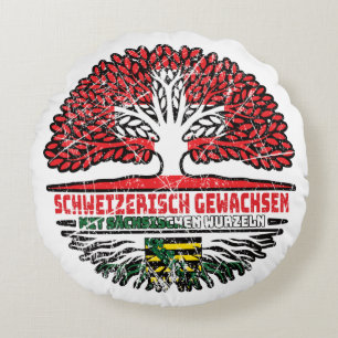 Coussins Ronds Sachsen Sächsisch Schweizer Schweiz Baum Wurzel