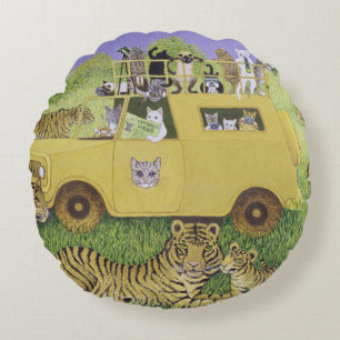 Coussins Ronds Safari de chat