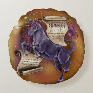 Coussins Ronds Sagesse d'une Licorne