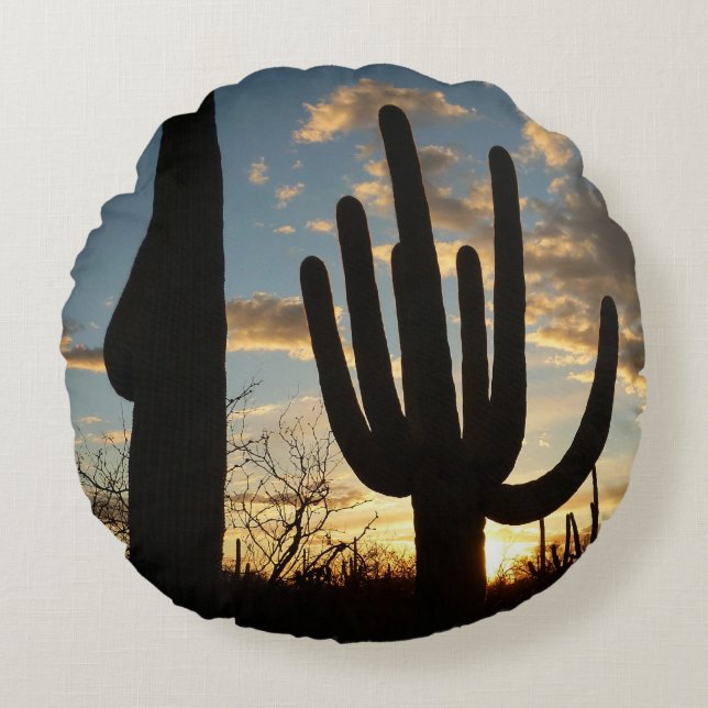 Coussins Ronds Saguaro Sunset II Arizona (Devant)