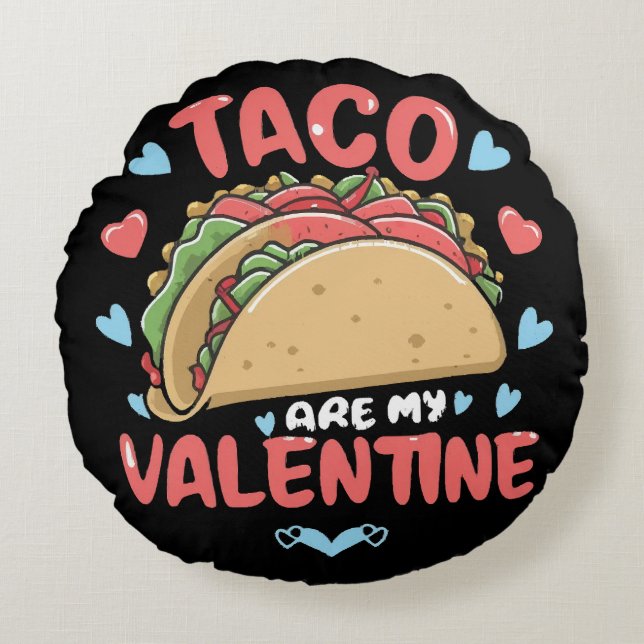 Coussins Ronds Saint-Valentin-Taco (Devant)